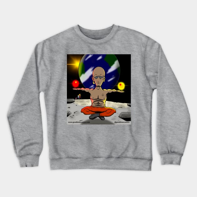 Peace out Earth Crewneck Sweatshirt by Goodtimecomics